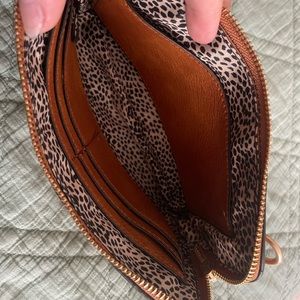 brown leather purse